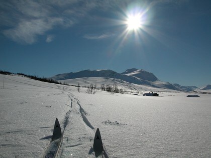 På vei ut fra Jøldalshytta mot Gjevilvasshytta.