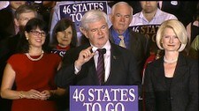 Video Se utdrag fra Newt Gingrichs tale på valgvaken (Foto: Nyhetsspiller)