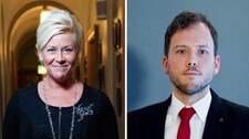 Siv Jensen og Audun Lysbakken (Foto: Cornelius Poppe / Heiko Junge/Scanpix)