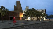 Bok- og blueshuset på Notodden (Foto: Børve og Borchenius og Askim/Lantto Arkitekter) Bok- og blueshuset på Notodden (Foto: Børve og Borchenius og Askim/Lantto Arkitekter)