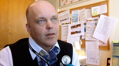 Kjetil Moe, festivalleder, Vinterfestuka (Foto:Harald Krogtoft/NRK)