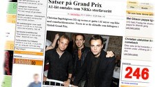 VG spekulerer i MGP-artister (Foto: Faksimile fra VG Nett)
