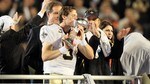 Drew Brees løfter Vince Lombardi-trofeet.