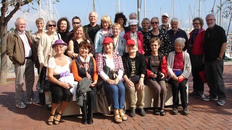 'Klassebilde' av første Barcelona-gruppe. (Foto: Birgit) 'Klassebilde' av første Barcelona-gruppe. (Foto: Birgit)