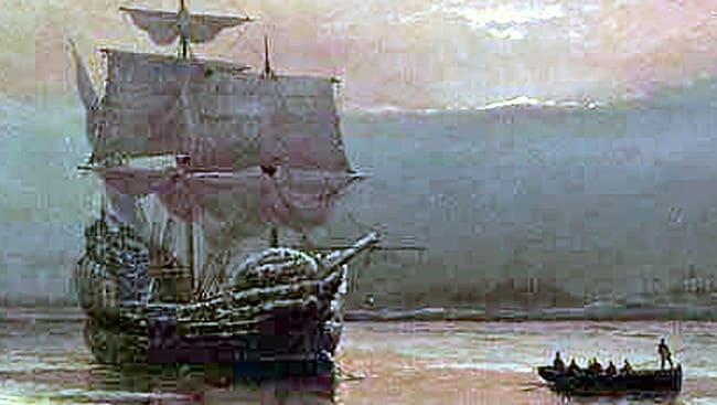 Mayflower William Halsall, 1882 at Pilgrim Hall Museum, Plymouth, Massachusetts, USA Mayflower William Halsall, 1882 at Pilgrim Hall Museum, Plymouth, Massachusetts, USA