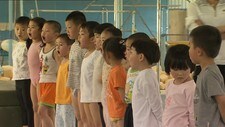 På sportsskolen i Tianjin. (Foto: Leif Ove Bergundhaugen/NRK)