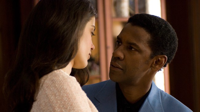 Lymair Nadal og Denzel Washington som ekteparet Lucas. (Foto: UIP)