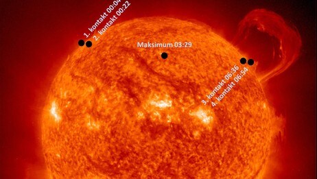 Venus-passasjen (Foto: NASA, Montasje: astroevents.no / Knut Jørgen Røed Ødegaard) Venus-passasjen (Foto: NASA, Montasje: astroevents.no / Knut Jørgen Røed Ødegaard)
