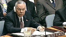 USAs tidligere utenriksminister Colin Powell i FN (AP) USAs tidligere utenriksminister Colin Powell i FN (AP)