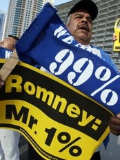 Demonstrasjon Romney (Foto: Reed Saxon/Ap) Demonstrasjon Romney (Foto: Reed Saxon/Ap)