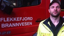 Kai Espen feed, brannkonstabel. (Foto: Lars Eie/NRK)