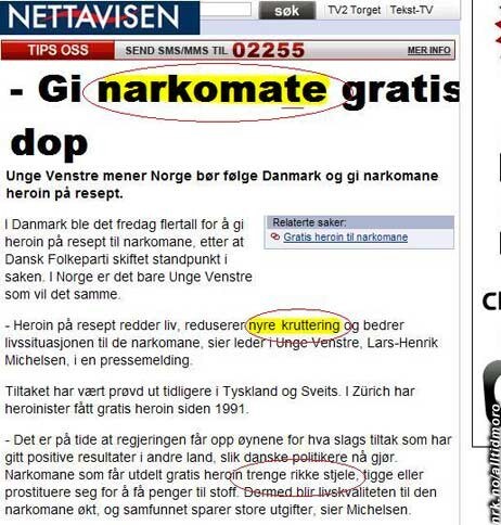 narkoman trykkfeil narkoman trykkfeil