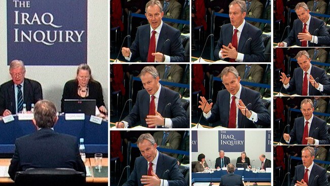 Tony Blair i Irak-høing (Scanpix/Reuters)