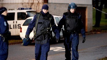  Police outside Jokela School 