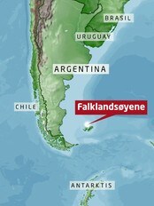 Kart Falklandsøyene (Foto: NRK)