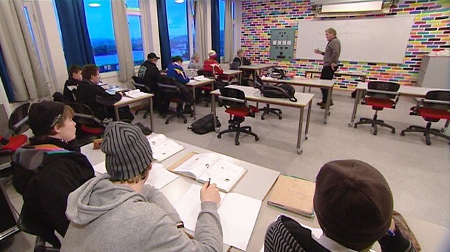 Klasserom (Foto: Nyhetsspiller/NRK) Klasserom (Foto: Nyhetsspiller/NRK)
