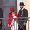 Kongefamilien på slottsbalkongen