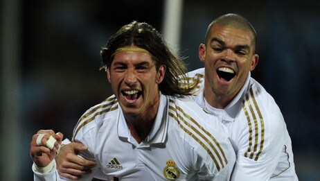 Sergio Ramos og Pepe (Foto: JAVIER SORIANO/Afp)