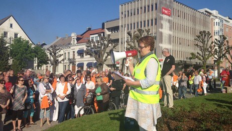 Streik Kristiansand (Foto: Kari Jeppestøl Arntzen/NRK)