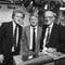 1984: Fornøyde programledere for SØNdagsrevyen: Akerø, Berntzen og Sørebø 1984: Fornøyde programledere for SØNdagsrevyen: Akerø, Berntzen og Sørebø