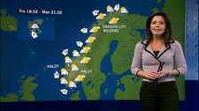 Video Bente Wahls første værmelding (Foto: Nyhetsspiller)