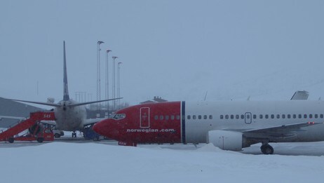 Norwegian på Kirkenes lufthavn (Foto: Aslaksen/Eilif) Norwegian på Kirkenes lufthavn (Foto: Aslaksen/Eilif)