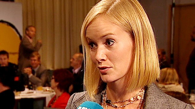 Inger Lise Hansen på KrFs valgvake (NRK) Inger Lise Hansen på KrFs valgvake (NRK)