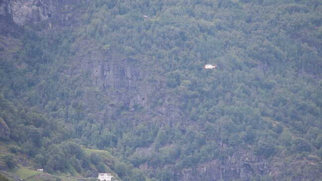 Kvinna vart observert frå helikopter (Foto: Arne Veum)