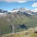 Utsikt fra Friken mot Hurrungane, mellom Skogadalsbøen og Vettismorki