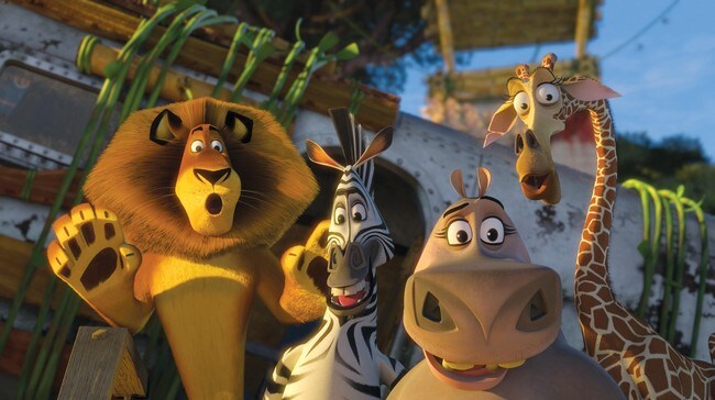 Alex, Marty, Melman og Gloria i 'Madagaskar 2'. (Foto: Foto/copyright: United International Pictures) Alex, Marty, Melman og Gloria i 'Madagaskar 2'. (Foto: Foto/copyright: United International Pictures)