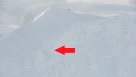 Ulykkesstedet i Kebnekaise-fjellet (Foto: Politiet i Norrbotten) Ulykkesstedet i Kebnekaise-fjellet (Foto: Politiet i Norrbotten)
