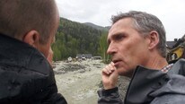 Stoltenberg på Kvam (Foto: Ole Martin Sponberg /NRK)