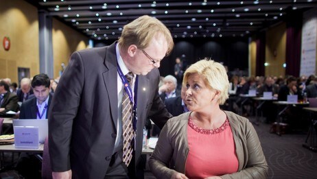 Siv Jensen og Per Sandberg (Foto: Lien, Kyrre/NTB scanpix) Siv Jensen og Per Sandberg (Foto: Lien, Kyrre/NTB scanpix)