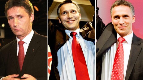 Jens Stoltenberg i 2001, 2005 og 2009 (Foto: Cornelius Poppe/Scanpix/Daniel Sannum Lauten/AFP/Heiko Junge/Scanpix)