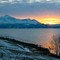 Og fredag dukket sola opp. Bildet er tatt i dag fra nordsida av Balsfjord mot sør. 