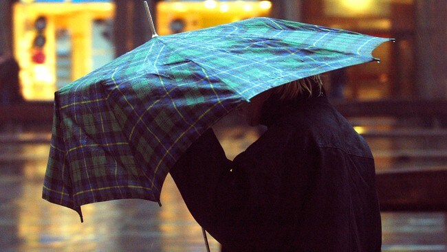 Regn i Bergen (Foto: Hommedal, Marit/SCANPIX)