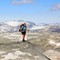 FJELL: Vindstille på toppen av Liaflur. Utsikt mot Habardsbreen og Fortundalsbreen i Breheimen. 