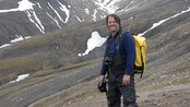 Paleontolog Jørn Hurum på Svalbard (Foto: Hans Arne Nakrem, NHM-geolog)