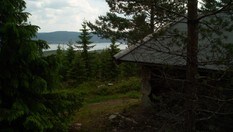 Åpen koie på Finnskogen
