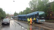 Trikken sporet av ved Adamstuen - Trikken sporet av ved Adamstuen torsdag. 