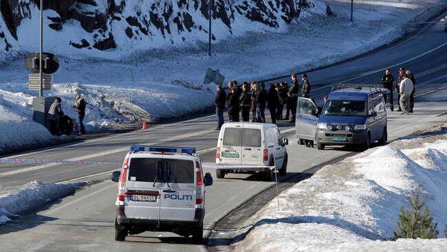 Politimann drept i Grimstad (Foto: Tor Erik Schrøder/Scanpix) Politimann drept i Grimstad (Foto: Tor Erik Schrøder/Scanpix)