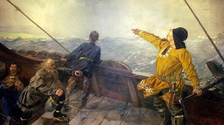 Christian Krogh: leiv erikson oppdager amerika (Foto: Jan Petter Lynau/Scanpix) Christian Krogh: leiv erikson oppdager amerika (Foto: Jan Petter Lynau/Scanpix)