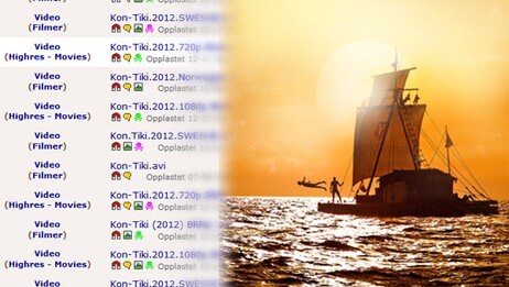 Kon Tiki piratkopiert på Pirate Bay (Foto: Pressebilde/Skjemdump) Kon Tiki piratkopiert på Pirate Bay (Foto: Pressebilde/Skjemdump)