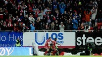 Brann feirer mål mot Sogndal (Foto: Hommedal, Marit/NTB scanpix) Brann feirer mål mot Sogndal (Foto: Hommedal, Marit/NTB scanpix)