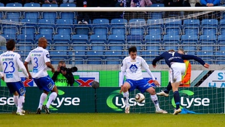 Patrik Ingelsten utligner til 1-1 (Foto: Hansen, Alf Ove/Scanpix)