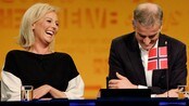 Skåber til Støre: – Jeg så for meg deg i skotsk nasjonaldrakt - Se klippet fra Linn Skåbers siste Nytt på Nytt-sending som ikke blir vist på TV.