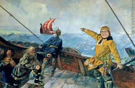 Jan Erik Larssen tester langskip (Foto: Fotofikling: Alltid Moro)