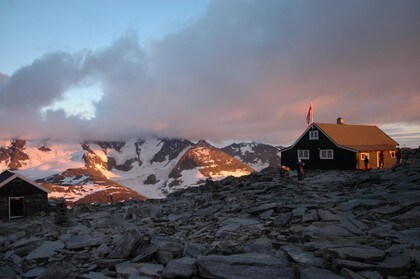 Solnedgang på Fannaråken juli 2007