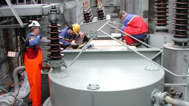 Transformator i Åna-Sira kraftverk (Foto: Sira-Kvina Kraftseslskap)