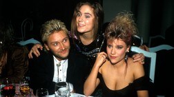 Jørn Hoel, Sissel Kyrkjebø og Samantha Fox under utdelingen av Spellemannsprisen for 1986 (Foto: Hvaal, Morten/SCANPIX)